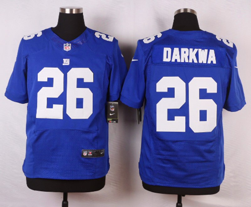 Nike NFL New York Giants #26 Darkwa Blue Elite Jersey