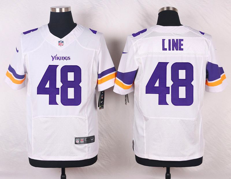 Nike NFL Minnesota Vikings #48 Line White Elite Jersey