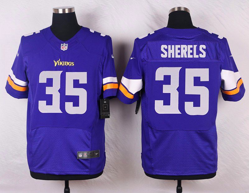 Nike NFL Minnesota Vikings #35 Sherels Purple Elite Jersey