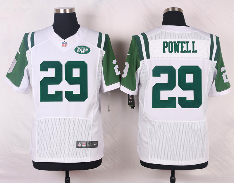 Nike NFL New York Jets #29 Powell White Elite Jersey