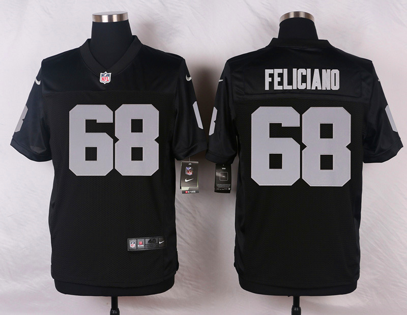 Nike NFL Oakland Raiders #68 Feliciano Black Elite Jersey