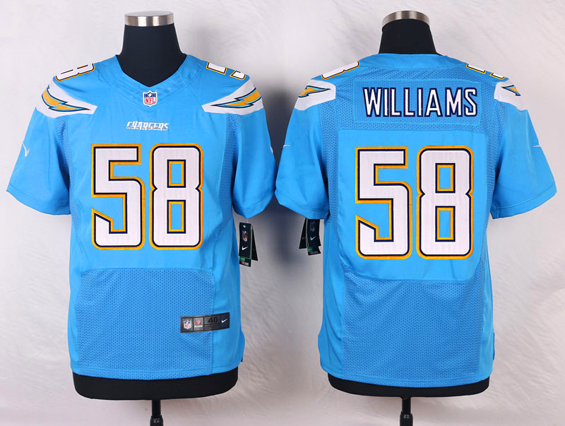 Nike NFL San Diego Chargers #58 Williams L.Blue Elite Jersey