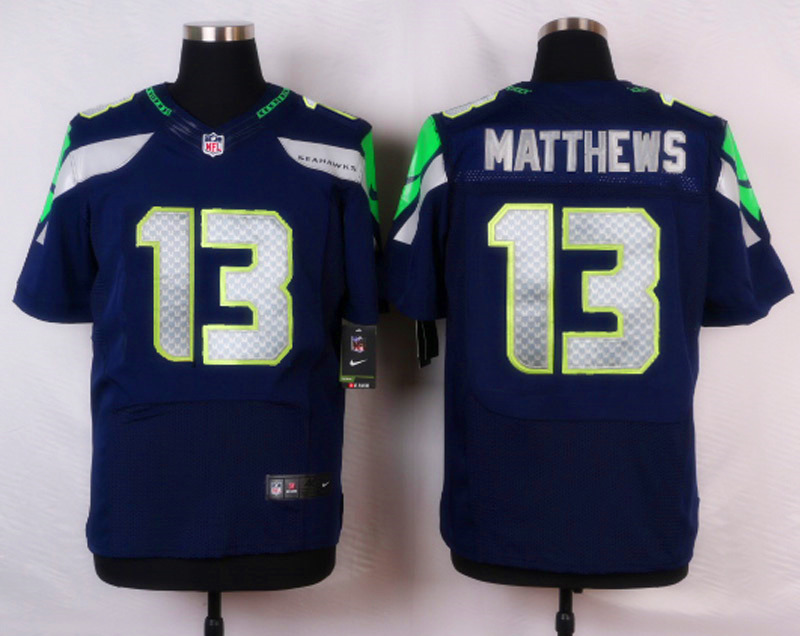 Nike NFL Seattle Seahawks #13 Matthews D.Blue Elite Jersey