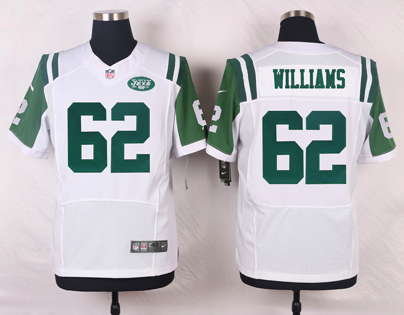 Nike NFL New York Jets #62 Williams White Elite Jersey