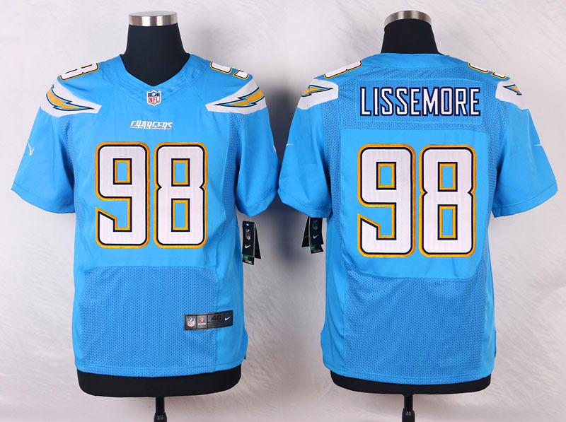 Nike NFL San Diego Chargers #98 Lissemore L.Blue Elite Jersey