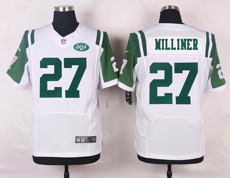 Nike NFL New York Jets #27 Milliner White Elite Jersey