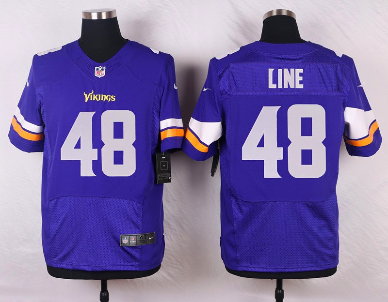 Nike NFL Minnesota Vikings #48 Line Purple Elite Jersey