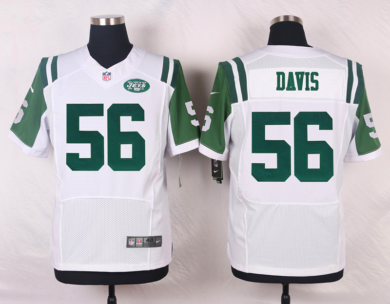 Nike NFL New York Jets #56 Davis White Elite Jersey