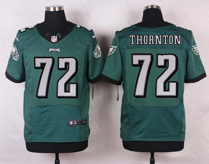 Nike NFL Philadelphia Eagles #72 Thornton Green Elite Jersey