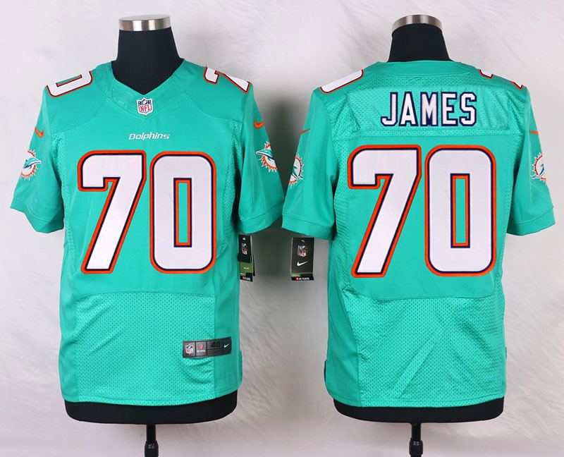 Nike NFL Miami Dolphins #70 James Green Elite Jersey