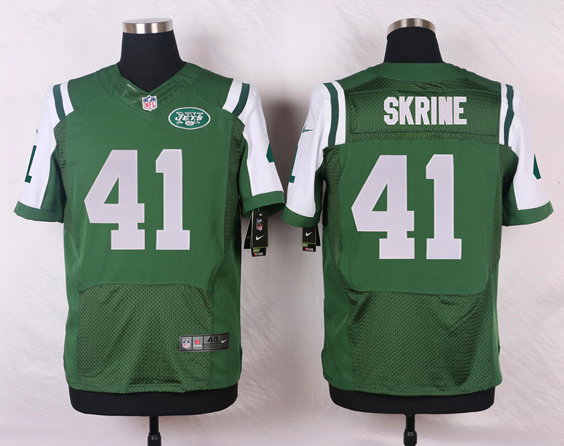 Nike NFL New York Jets #41 Skrine Green Elite Jersey