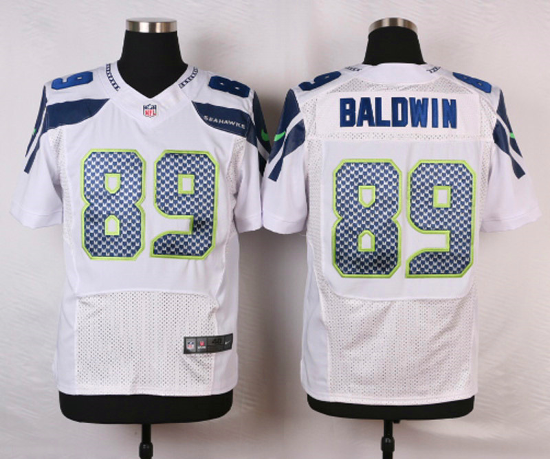 Nike NFL Seattle Seahawks #89 Baldwin White Elite Jersey