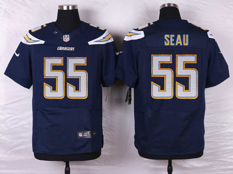 Nike NFL San Diego Chargers #55 Seau D.Blue Elite Jersey