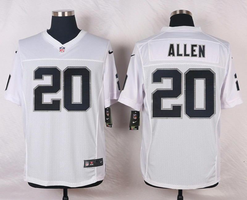 Nike NFL Oakland Raiders #20 Allen White Elite Jersey