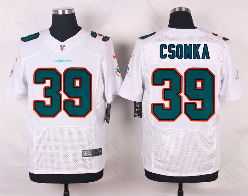 Nike NFL Miami Dolphins #39 Caonka White Elite Jersey