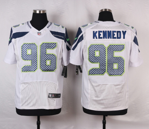 Nike NFL Seattle Seahawks #96 Kennedy White Elite Jersey