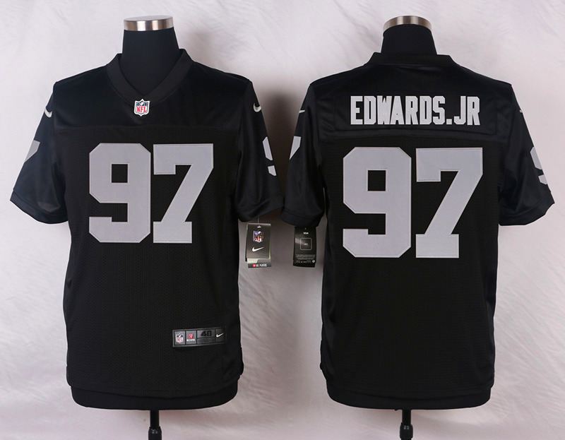 Nike NFL Oakland Raiders #97 Edwards.JR Black Elite Jersey