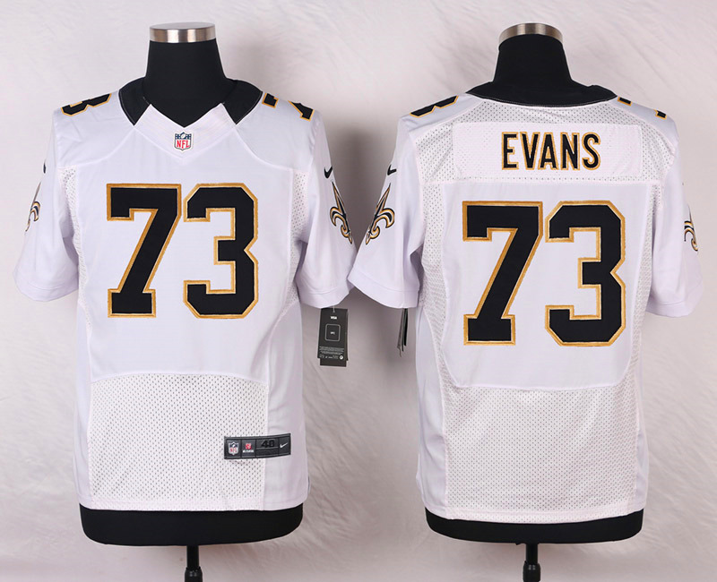 Nike NFL New Orleans Saints #73 Evans White Elite Jersey