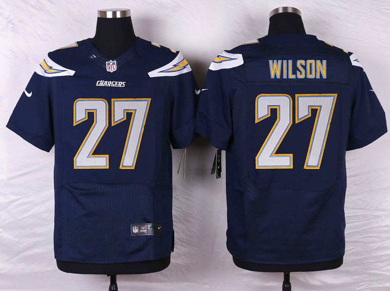 Nike NFL San Diego Chargers #27 Wilson D.Blue Elite Jersey