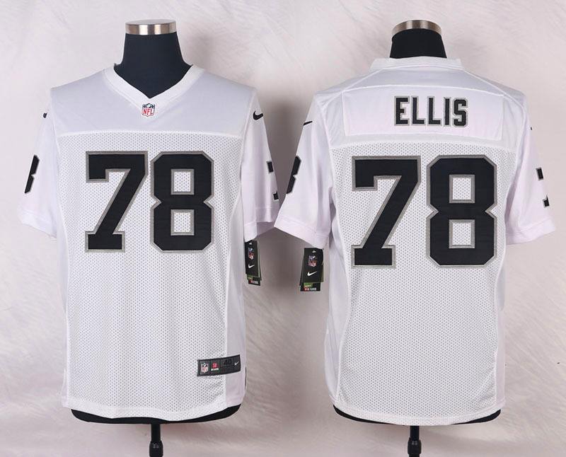 Nike NFL Oakland Raiders #78 Ellis White Elite Jersey