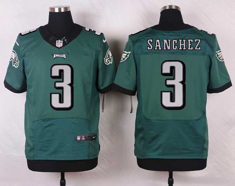 Nike NFL Philadelphia Eagles #3 Sanchez Green Elite Jersey