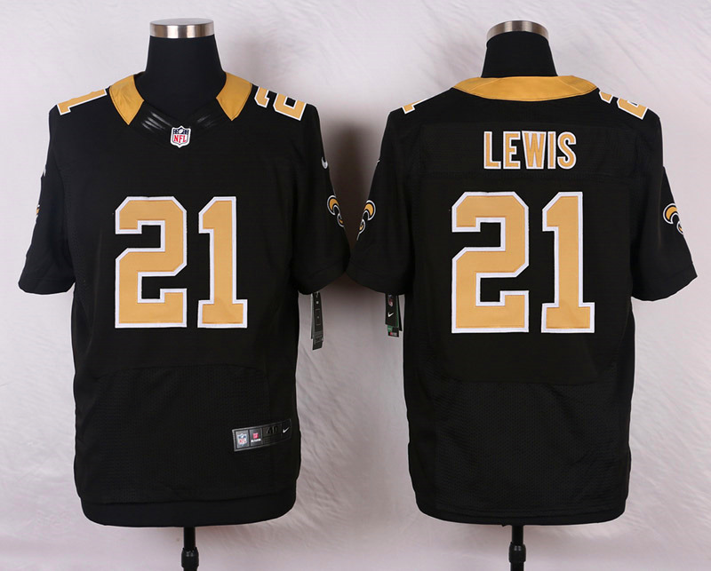 Nike NFL New Orleans Saints #21 Lewis Black Elite Jersey