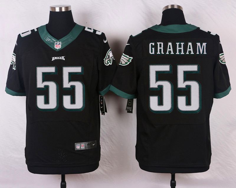 Nike NFL Philadelphia Eagles #55 Graham Black Elite Jersey