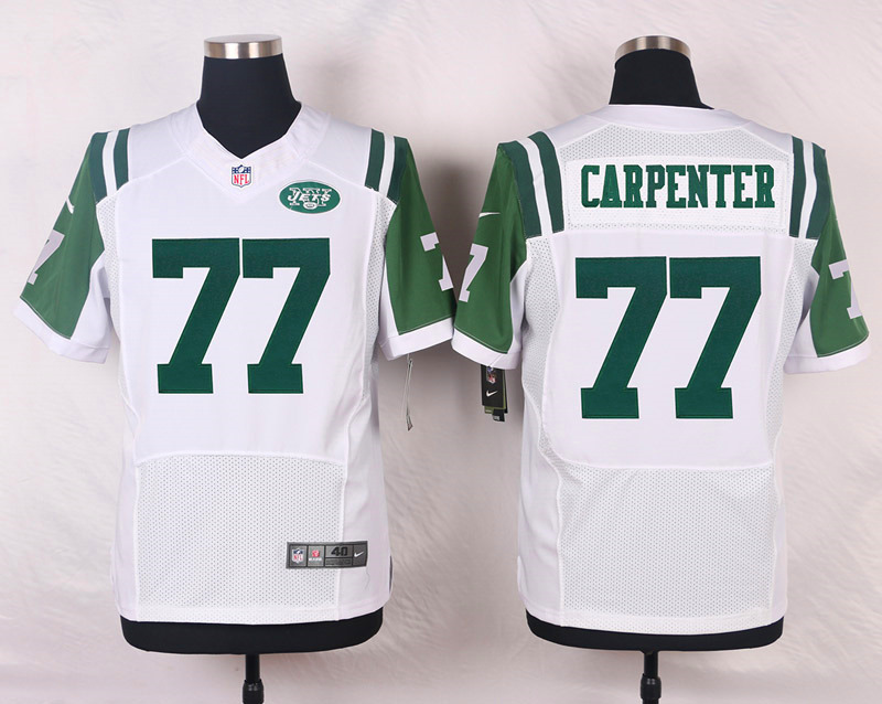 Nike NFL New York Jets #77 Carpenter White Elite Jersey