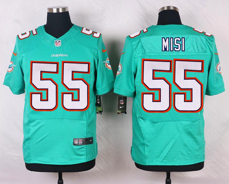 Nike NFL Miami Dolphins #55 Misi Green Elite Jersey