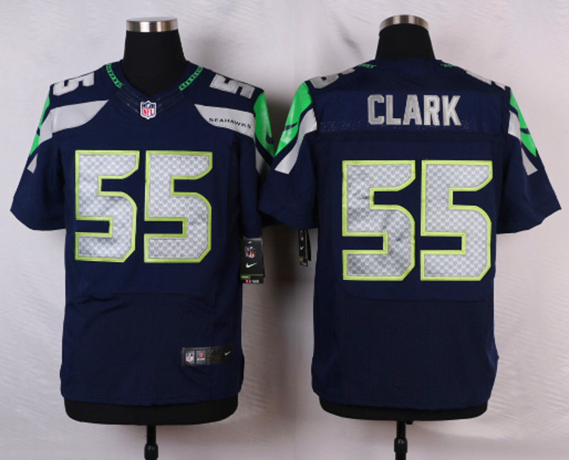 Nike NFL Seattle Seahawks #55 Clark D.Blue Elite Jersey