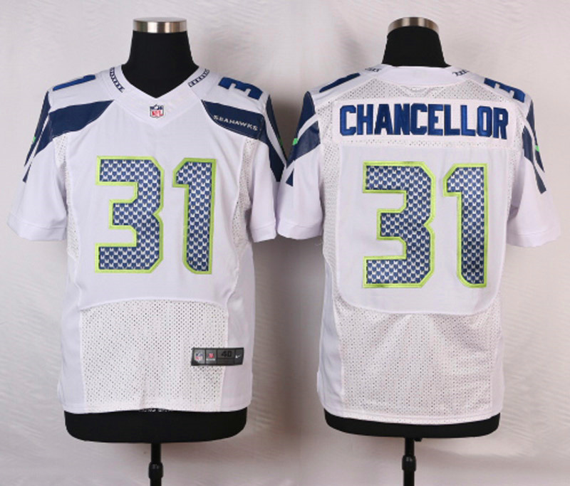 Nike NFL Seattle Seahawks #31 Chancellor White Elite Jersey