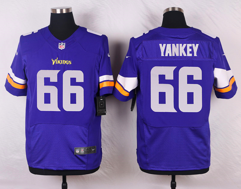 Nike NFL Minnesota Vikings #66 Yankey Purple Elite Jersey