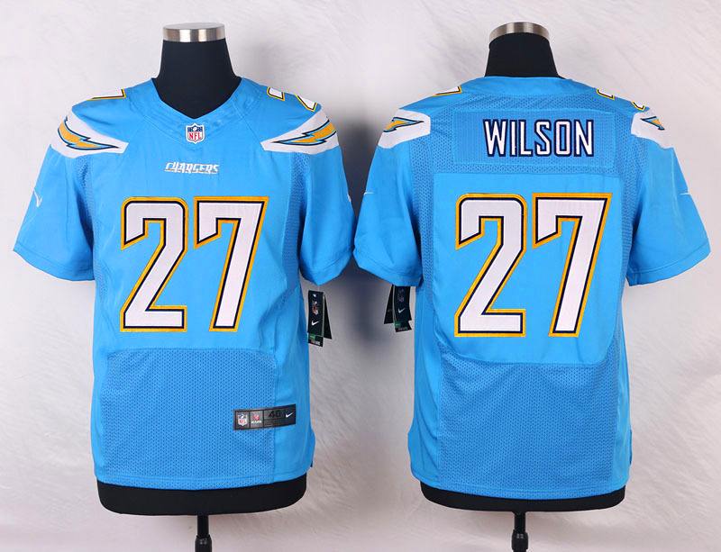 Nike NFL San Diego Chargers #27 Wilson L.Blue Elite Jersey