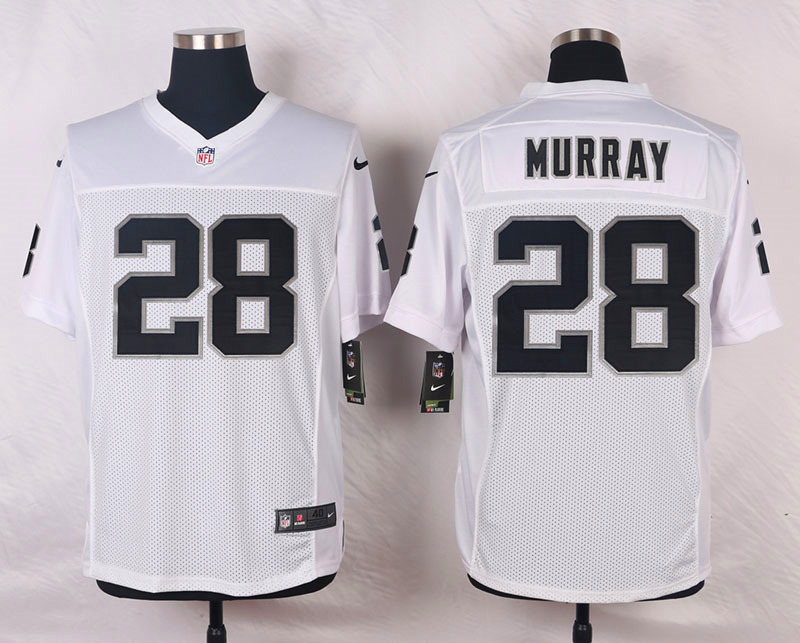 Nike NFL Oakland Raiders #28 Murray White Elite Jersey