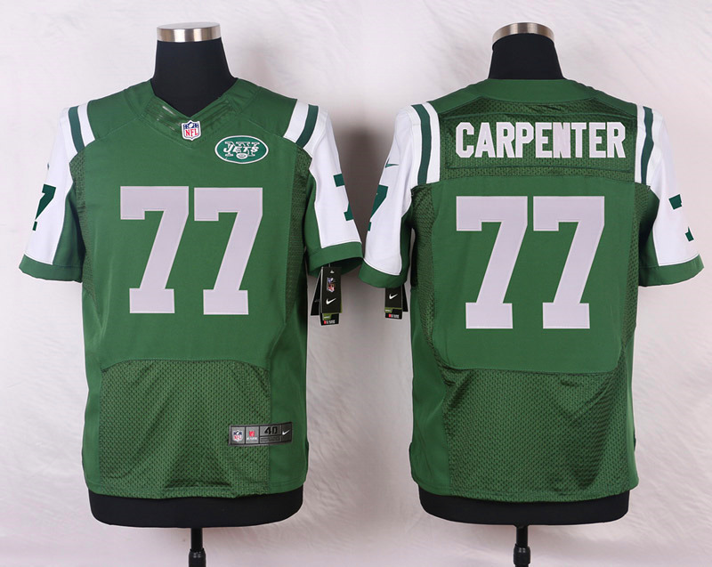 Nike NFL New York Jets #77 Carpenter Green Elite Jersey