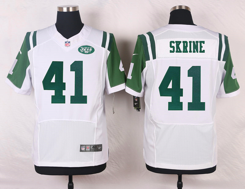 Nike NFL New York Jets #41 Skrine White Elite Jersey