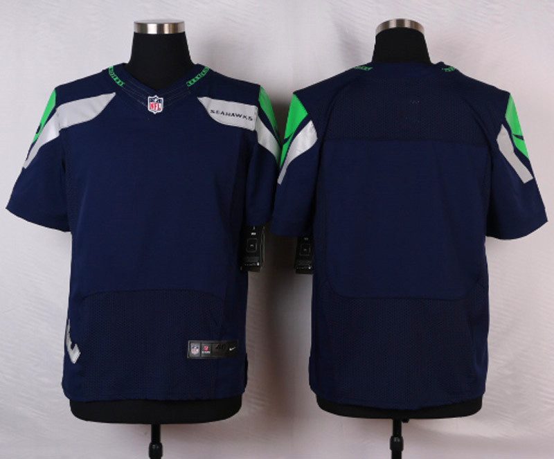 Nike NFL Seattle Seahawks Blank D.Blue Elite Jersey