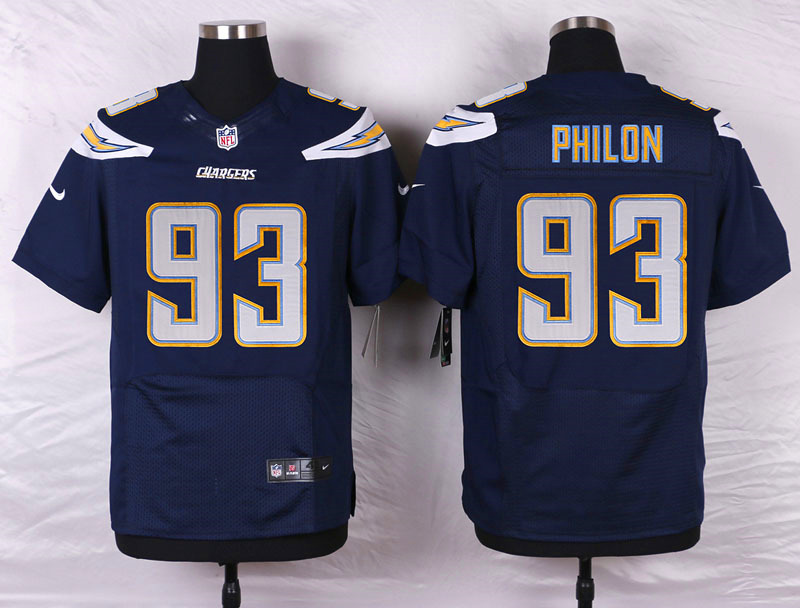 Nike NFL San Diego Chargers #93 Philon D.Blue Elite Jersey