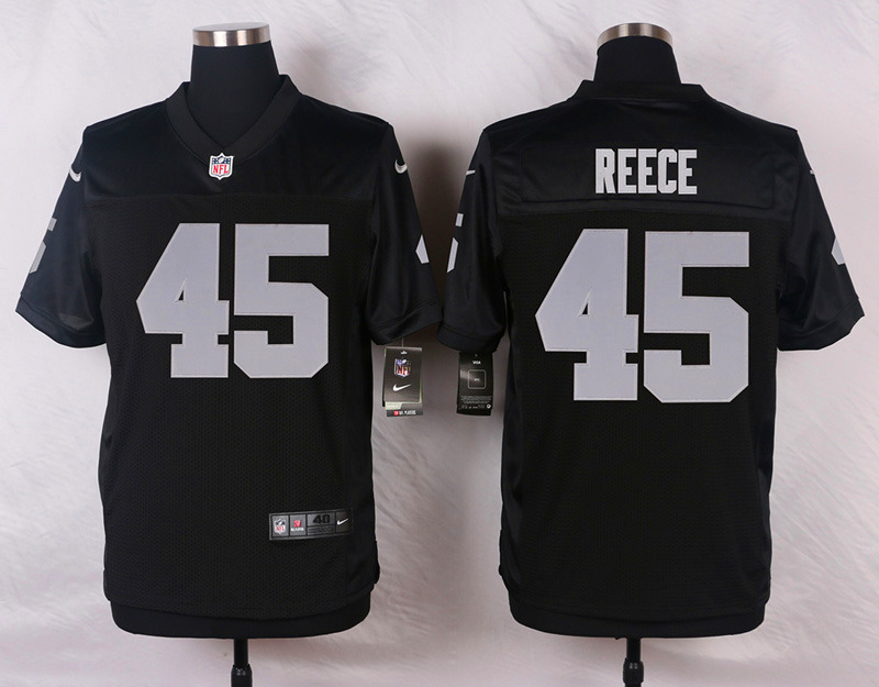 Nike NFL Oakland Raiders #45 Reece Black Elite Jersey