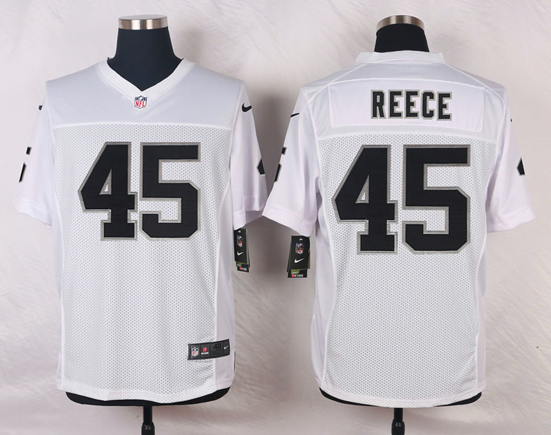 Nike NFL Oakland Raiders #45 Beece White Elite Jersey