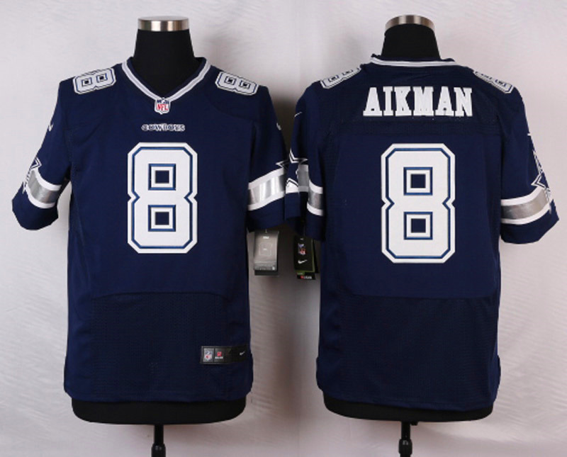 Nike NFL Dallas Cowboys #8 Aikman Blue Elite Jersey