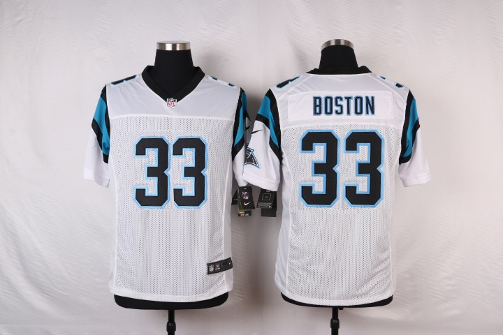 Nike NFL Carolina Panthers #33 Boston White Elite Jersey