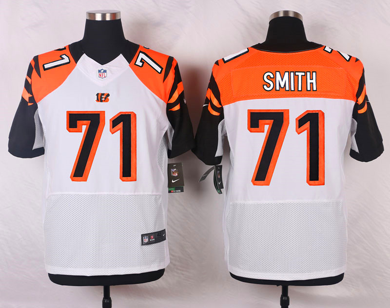 Nike NFL Cincinnati Bengals #71 Smith White Elite Jersey