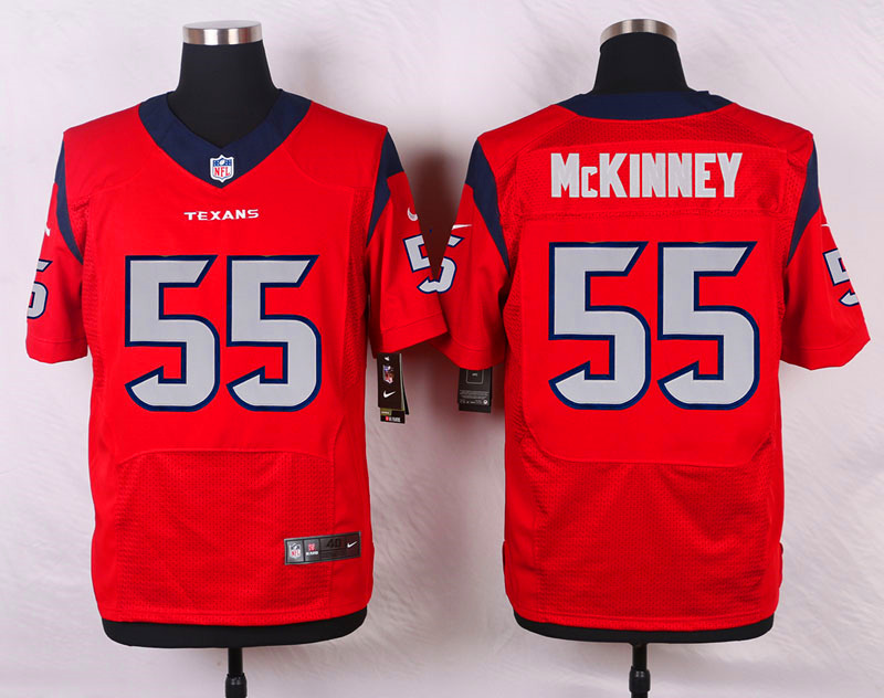 Nike Houston Texans #55 McKimney Red Elite Jersey