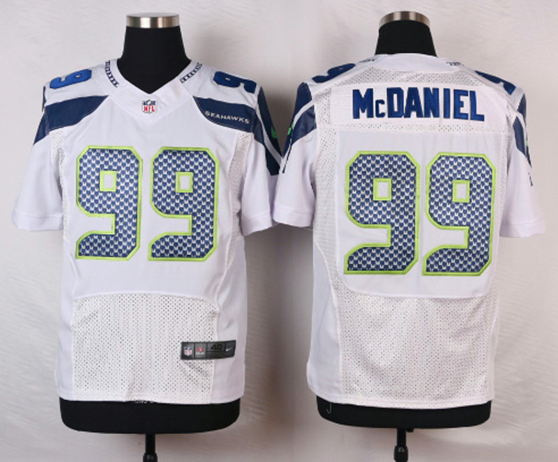 NFL Seattle Seahawks #99 McDaniel White Elite Jersey