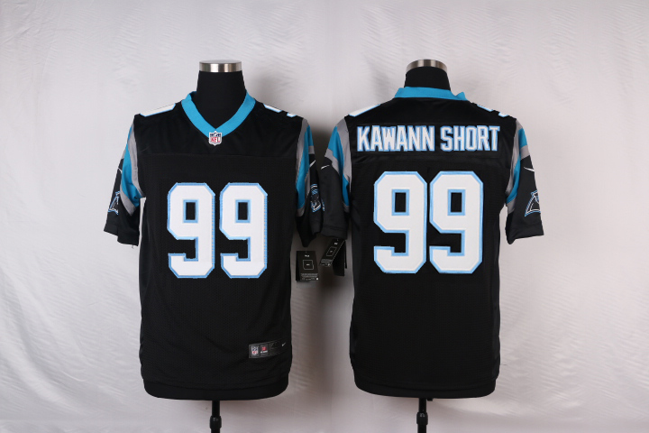 Nike NFL Carolina Panthers #94 Kawann Short Black Elite Jersey