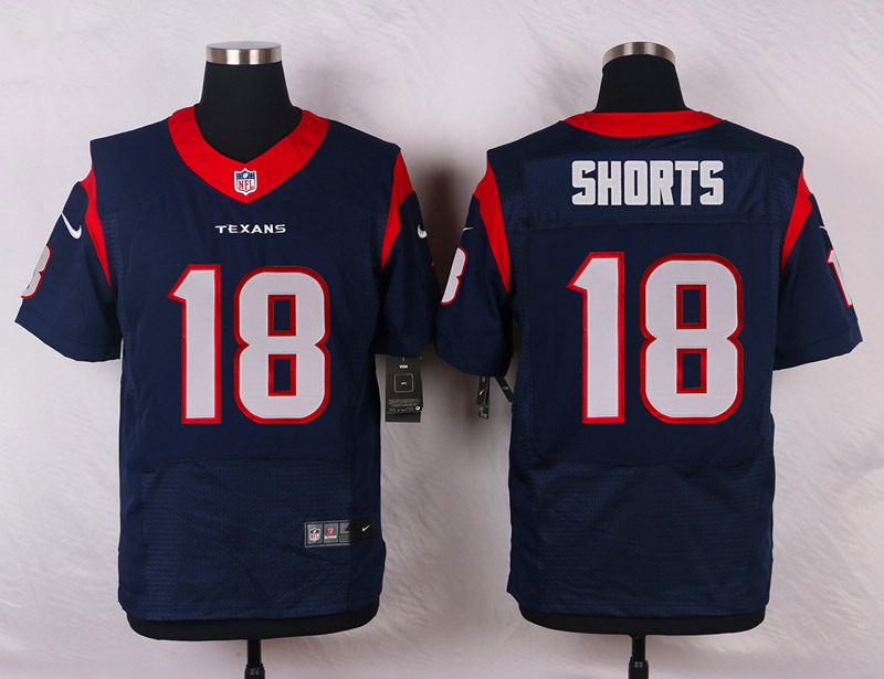 Nike Houston Texans #18 Shorts Blue Elite Jersey