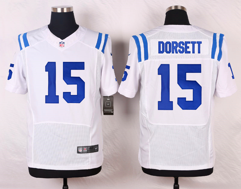 Nike NFL Indianapolis Colts #15 Dorsett White Elite Jersey