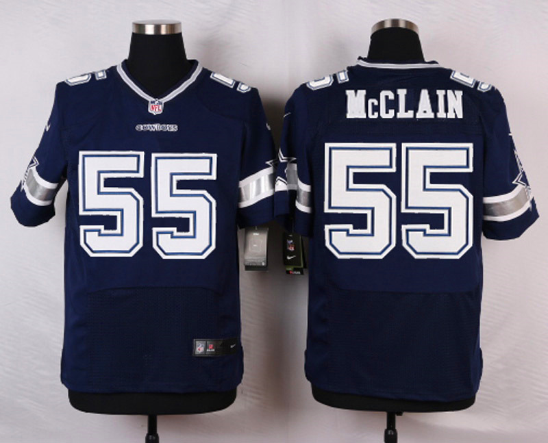 Nike NFL Dallas Cowboys #55 McClain Blue Elite Jersey