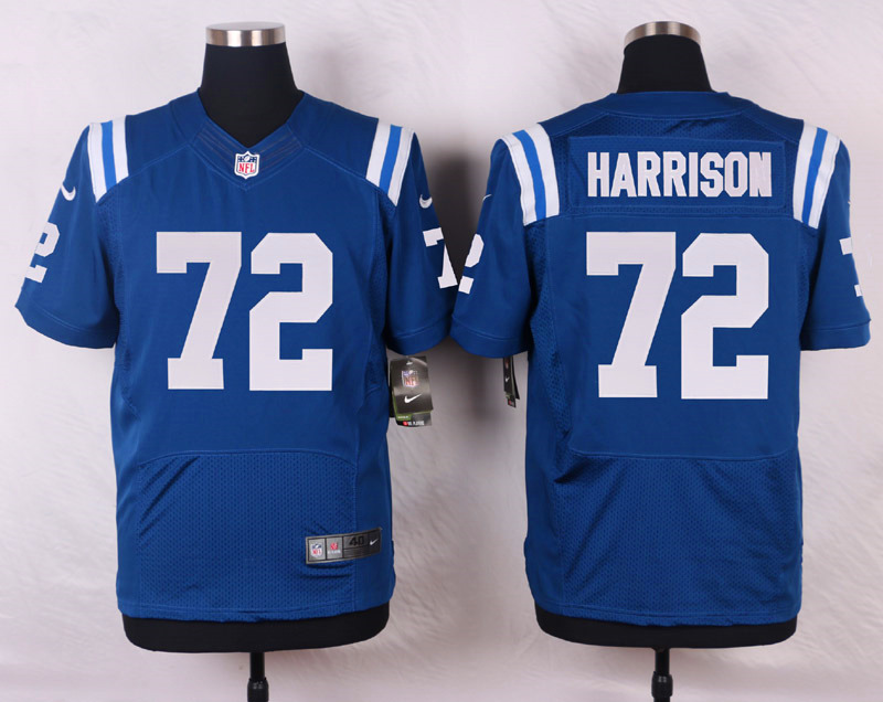 Nike NFL Indianapolis Colts #72 Harrison Blue Elite Jersey